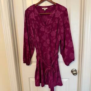NWT Pioneer Woman Purple Floral Long Sleeve Dress size 1X